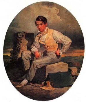 Карл Брюллов. Портрет княза Лопоухина. Акварель, 1831 год.