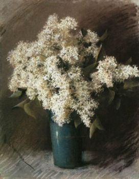 Исаак Левитан. Белая Сирень. Бумага, пастель. 1893