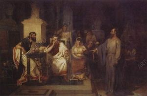 Апостол Павел объясняет догматы веры в присутствии царя Агриппы, сестры его Береники и проконсула Феста