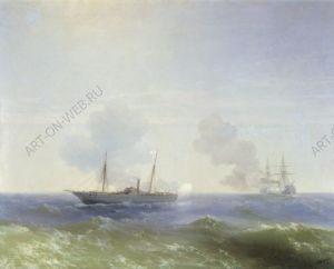 Бой парохода Веста с турецким броненосцемФехти-Буленд в Чёрном море 11 июля 1877 г.