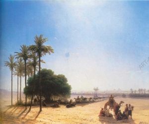 Караван в оазисе.Египет