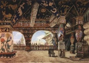 Палаты царя Берендея  Эскиз декорации к опере Н.А.Римского-Корсакова 