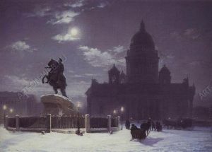 Памятник Петру I на Сенатской площади в Петербурге